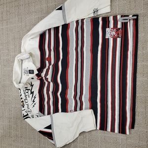 Akademiks Men's Rugby shirt - size Large - red black white